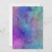 私たちと一緒に水彩ハートのレセプションを祝おう 招待状 (裏面)