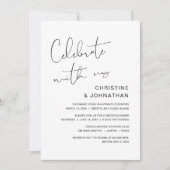私たちと一緒に現代のウェディングエロープメントをお祝いしましょう 招待状 (正面)