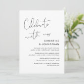 私たちと一緒に現代のウェディングエロープメントをお祝いしましょう 招待状 (スタンド正面)