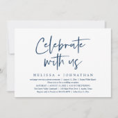 私たちと一緒に現代の結婚披露宴を祝いましょう 招待状 (正面)