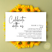 私たちと一緒に祝いましょう ウェディングエロープメントディナーパーティー 招待状