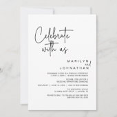 私たちと一緒に祝いましょう ウェディングエロープメントディナーパーティー 招待状 (正面)