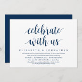 私たちと一緒に祝いましょう ウェディングエロープメントディナー招待状 招待状 (正面/裏面)