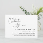 私たちと一緒に祝いましょう - ウェディングエロープメントパーティーの招待状 招待状 (スタンド正面)