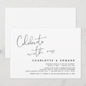 私たちと一緒に祝いましょう - ウェディングエロープメントパーティーの招待状 招待状 (正面/裏面)