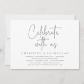 私たちと一緒に祝いましょう ウェディングエロープメントパーティーの招待状 招待状 (正面)