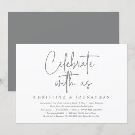 私たちと一緒に祝いましょう ウェディングエロープメントパーティーの招待状 招待状