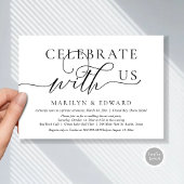 私たちと一緒に祝いましょう ウェディングエロープメントパーティーの招待状 招待状