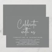 私たちと一緒に祝いましょう ウェディングエロープメントパーティーの招待状 招待状 (正面/裏面)