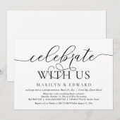 私たちと一緒に祝いましょう ウェディングエロープメントパーティー招待状 招待状 (正面/裏面)