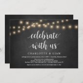 私たちと一緒に祝いましょう, ストリングライト, ウェディングエロープメント 招待状 (正面/裏面)