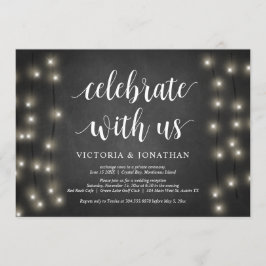 私たちと一緒に祝いましょう, ストリングライト, ウェディングエロープメント 招待状