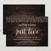 私たちと一緒に祝いましょう、ストリングライト、ウェディングエロープメント 招待状 (正面/裏面)