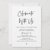 私たちと一緒に祝いましょう, ブラック, ウェディングエロープメント 招待状 (正面)