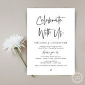 私たちと一緒に祝いましょう, ブラック, ウェディングエロープメント 招待状