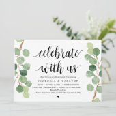 私たちと一緒に祝いましょう、結婚式のリハーサルディナー 招待状 (スタンド正面)