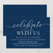 私たちと一緒に祝いましょう。結婚式の秘密の宴会招待状 招待状 (正面/裏面)