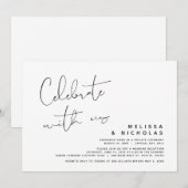 私たちと一緒に祝いましょう、結婚式の秘密の宴 招待状 (正面/裏面)