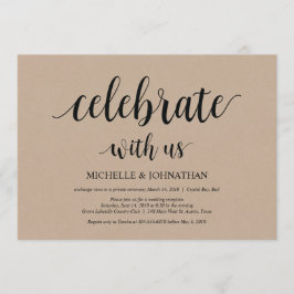 私たちと一緒に祝いましょう、結婚式の秘密の招待状 招待状