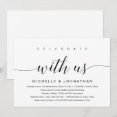 私たちと一緒に祝いましょう、結婚式の秘密の招待状 招待状 (正面/裏面)