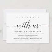 私たちと一緒に祝いましょう、結婚式の秘密の誓い招待状 招待状 (正面)