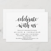 私たちと一緒に祝いましょう！結婚式リハーサルディナー パーティー 招待状 (正面/裏面)