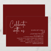 私たちと一緒に祝いましょう, 結婚後の秘密の結婚式パーティー 招待状 (正面/裏面)