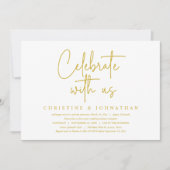 私たちと一緒に祝いましょう！結婚後の秘密の結婚式パーティー 招待状 (正面)