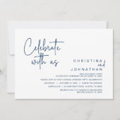 私たちと一緒に祝いましょう, 結婚後の秘密の結婚式パーティー 招待状 (正面)