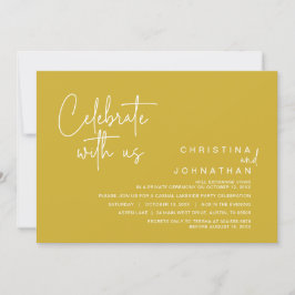 私たちと一緒に祝いましょう！結婚後の隠遁パーティー 招待状