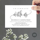 私たちと一緒に祝おう ウェディングエロープメントのお祝い 招待状