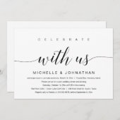 私たちと一緒に祝おう ウェディングエロープメントの招待 招待状 (正面/裏面)