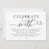 私たちと一緒に祝おう ウェディングエロープメントディナー 招待状 (正面)