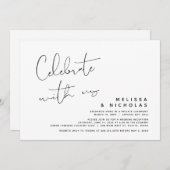 私たちと一緒に祝おう、ウェディングエロープメントパーティー 招待状 (正面/裏面)