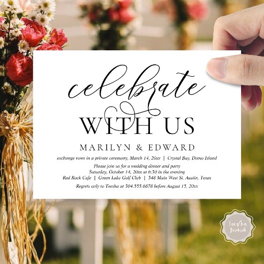 私たちと一緒に祝おう, ウェディングエロープメントパーティー 招待状