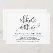 私たちと一緒に祝おう - ウェディングエロープメントパーティ 招待状 (正面/裏面)