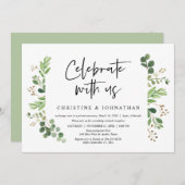 私たちと一緒に祝おう ウェディングエロープメントパーティ 招待状 (正面/裏面)