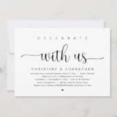 私たちと一緒に祝おう、ウェディングエロープメントパーティ 招待状 (正面)