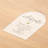 私たちと一緒に祝おう ウェディングレセプション アクリル招待状 (レイダウン)