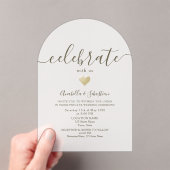 私たちと一緒に祝おう ウェディングレセプション アクリル招待状 (インサイチュ (ポータブル))