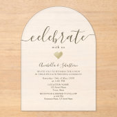 私たちと一緒に祝おう ウェディングレセプション アクリル招待状 (正面)