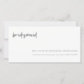 私たちと一緒に祝おう - カリグラフィーブライドメイド招待状 サンキューカード (正面)