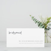 私たちと一緒に祝おう - カリグラフィーブライドメイド招待状 サンキューカード (スタンド正面)