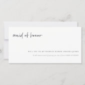 私たちと一緒に祝おう - カリグラフィー ブライズメイド 招待状 (正面)
