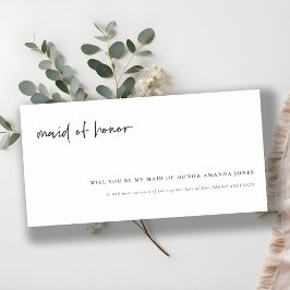 私たちと一緒に祝おう - カリグラフィー ブライズメイド 招待状