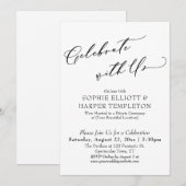 私たちと一緒に祝おう シンプルなレセプションのみ 招待状 (正面/裏面)