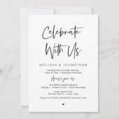 私たちと一緒に祝おう, ブラック, 結婚式の秘密の式 招待状 (正面)