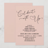 私たちと一緒に祝おう プレシャスピンク 受付のみ 招待状 (正面/裏面)