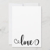 私たちと一緒に祝おう - ボールド ブラック ホワイト 受付のみ 招待状 (裏面)