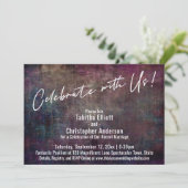 私たちと一緒に祝おう マルチカラー グランジ手書き 招待状 (スタンド正面)